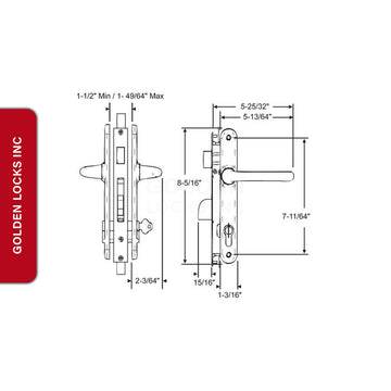 Millton 2 Point Lockset 55-100WSCH